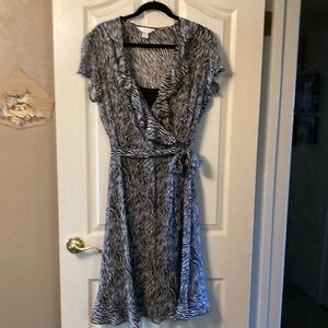 Sheer dress with full camisole dress underneath, sash for waist line